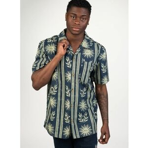 DICKIES Kelso Air Force Blue Short Sleeve Button-up Shirt Mens Size XL Preppy